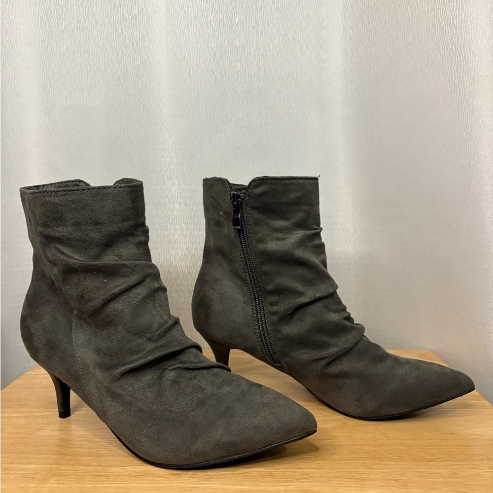 Catherine Malandrino Charcoal Ankle Booties
